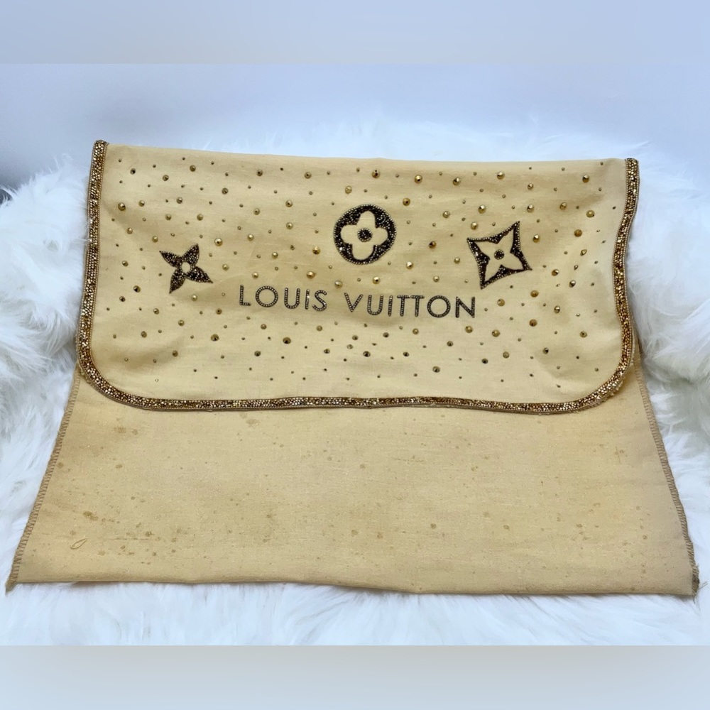 Louis Vuitton Dust Bag Embellished with Crystals 15.5” x 19”